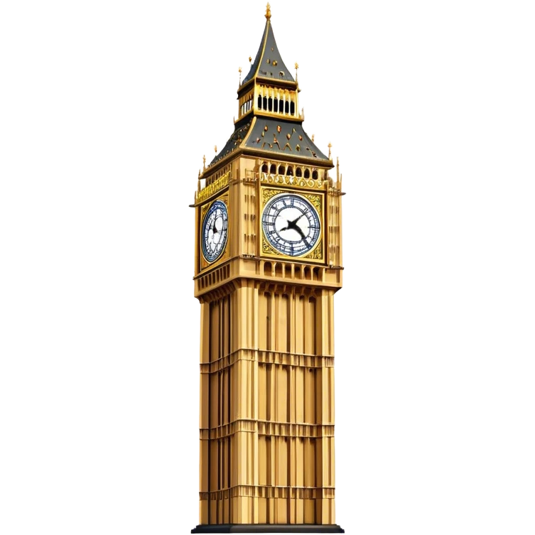 Cinematic Realistic Big Ben Landmark Emoji, showcasing the historic clock tower in exquisite detail rendered with dynamic lighting and rich textures that highlight its timeless grandeur. emoji