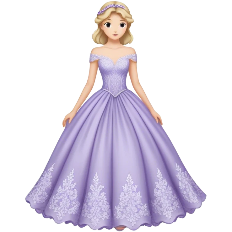ball gown light lavender  emoji