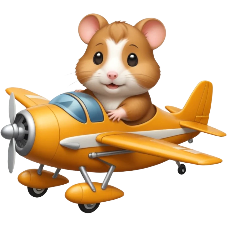 hamster riding plane emoji