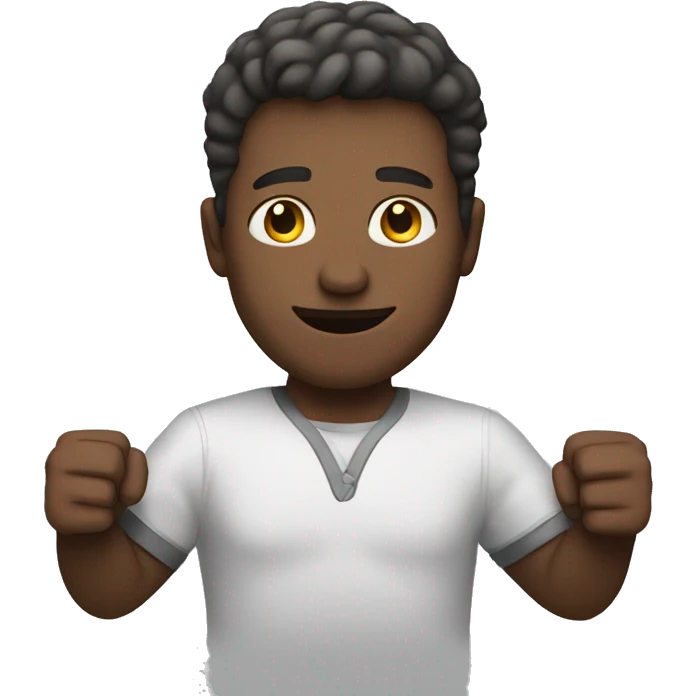 white man holding his arms out  emoji