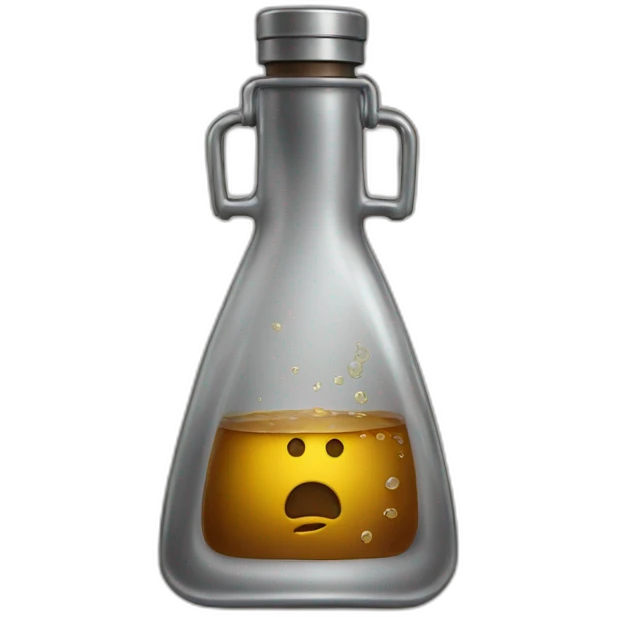 unhealthy flask emoji