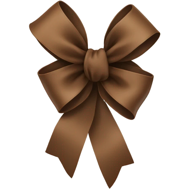 brown bow emoji
