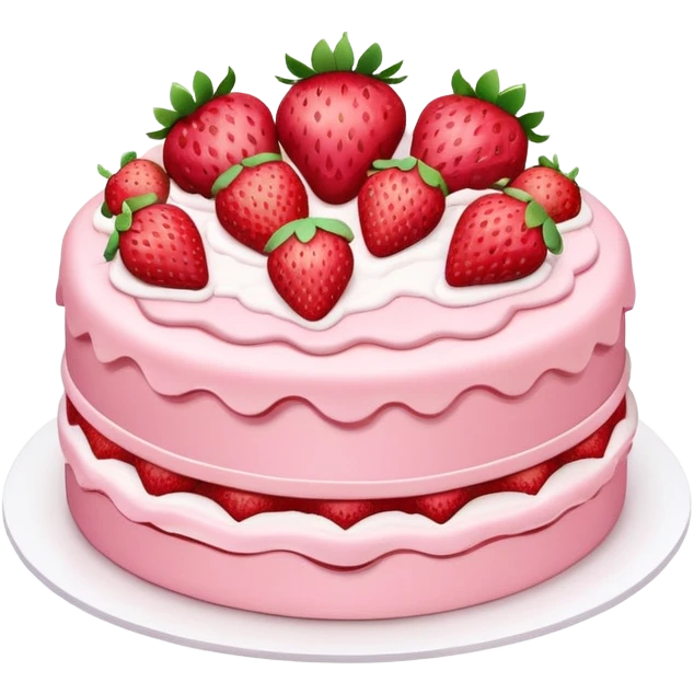 2 tier Strawberry Cake emoji
