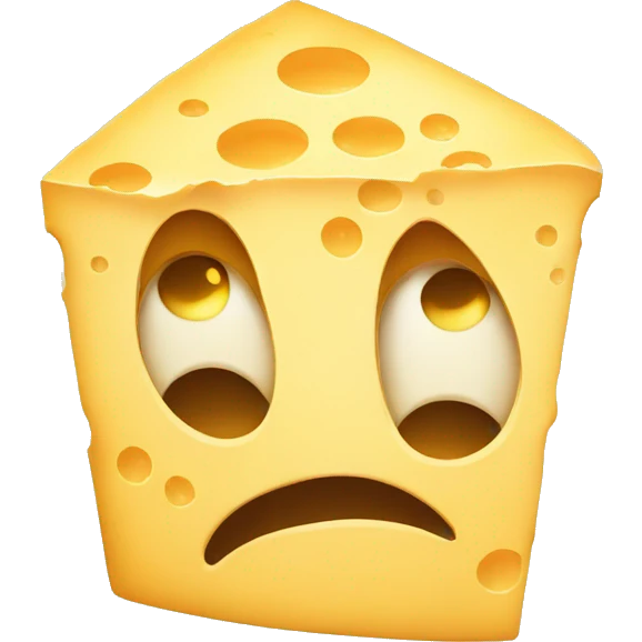 cheese face fear emoji
