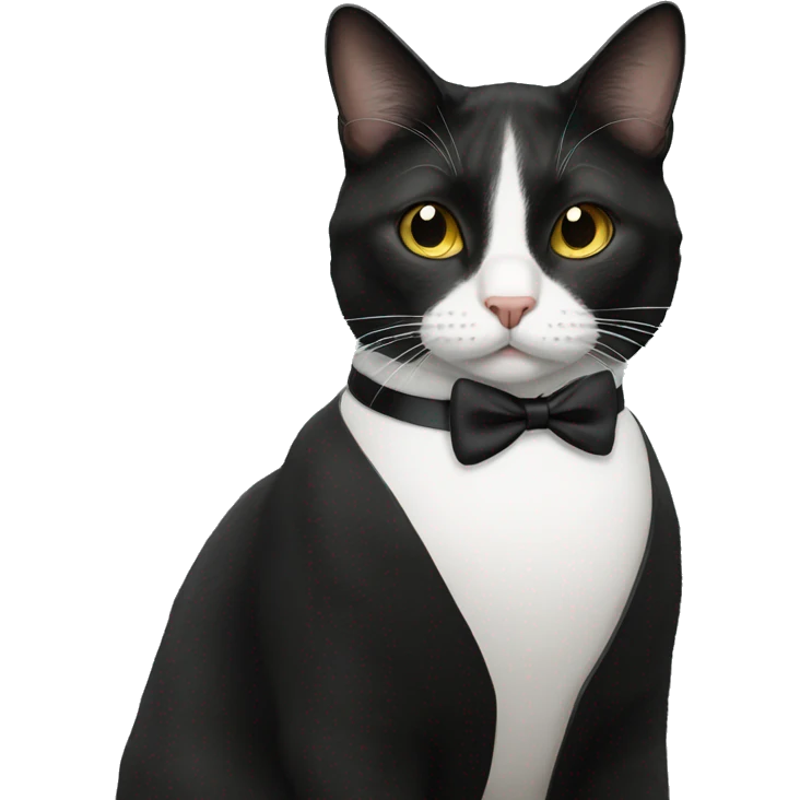 A tuxedo cat emoji