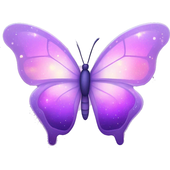 Glowing starry Pastel purple-gradient nebula galaxy butterfly emoji