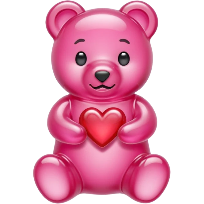 Gummy Beart Pink heart emoji