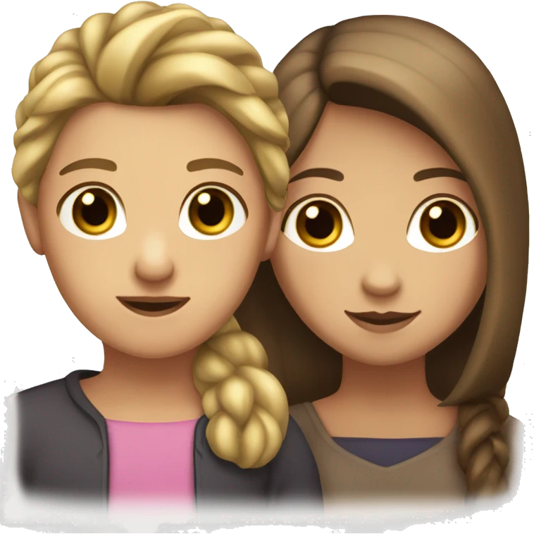 Bay horse and a girl with light brown hair and dark brown eyes emoji
