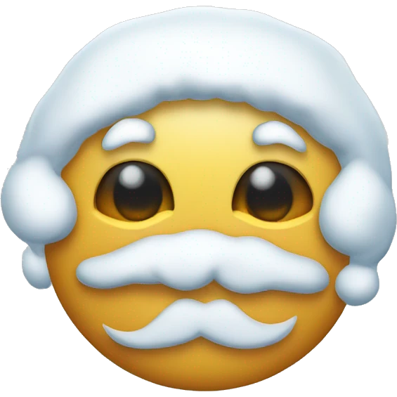 christmas snowy button, game icon emoji