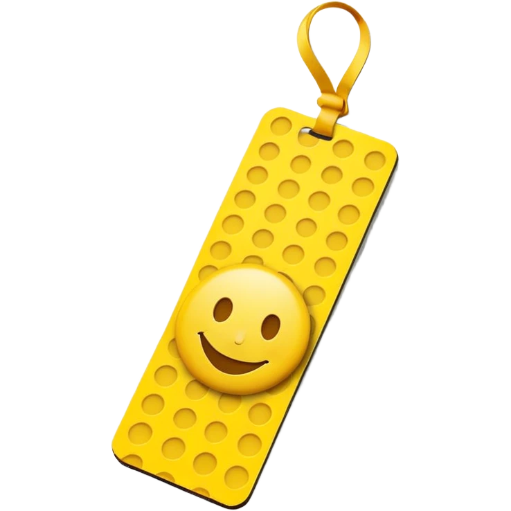 smiley face patterned rectangler bookmark emoji