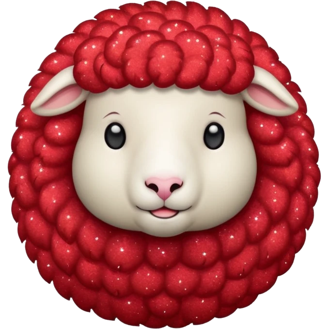 red glitter sheep emoji