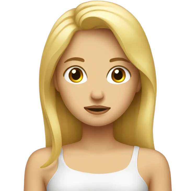 Sleepy girl blonde emoji