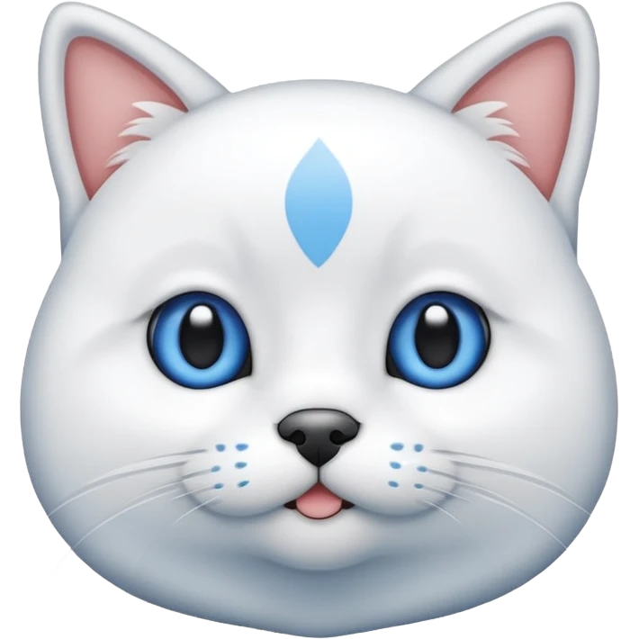 creame un gato cachorro blanco emoji