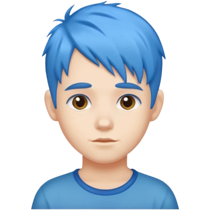 blue haired kid emoji
