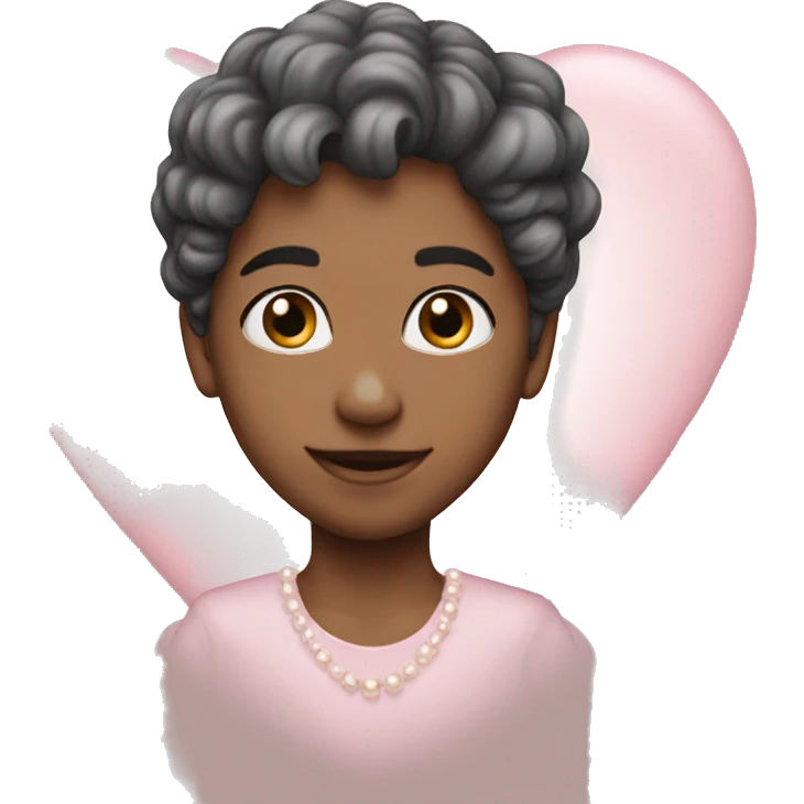 pearl light pink heart emoji