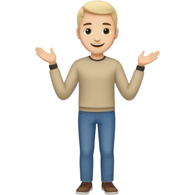 ligth man full body greeting emoji