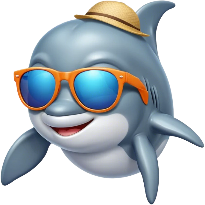Dolphin on vacation emoji