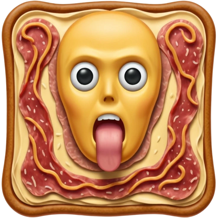 Edvard munch scream with SPAM MEAT landscape  emoji