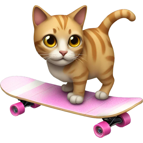 Cat on a skateboard  emoji