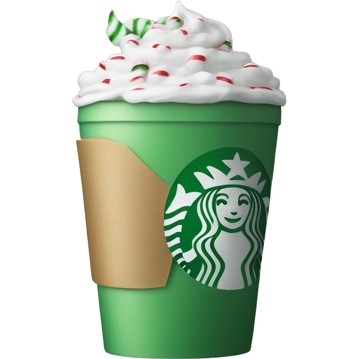 Peppermint ￼ Starbucks, coffee emoji