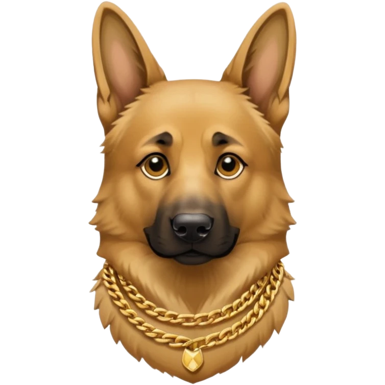 German shephard rapper head emoji