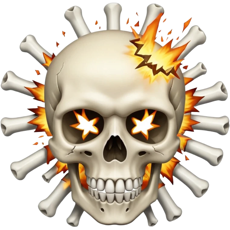 Tête de mort qui explose emoji