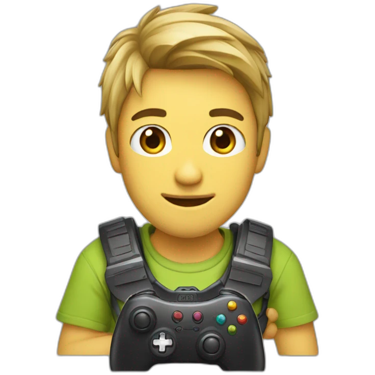 Gamer qui joue emoji