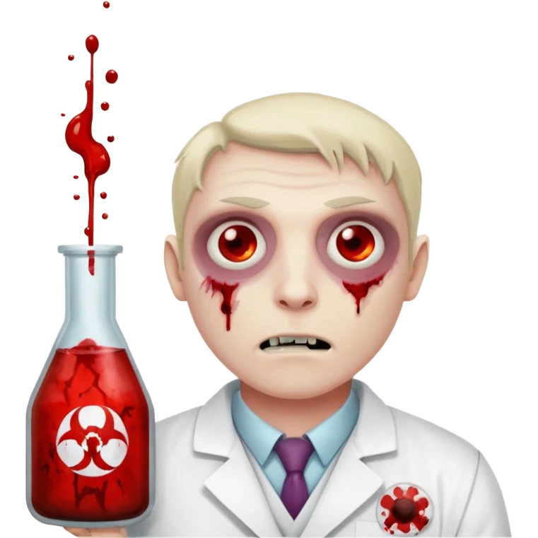 Zombie lab researcher emoji