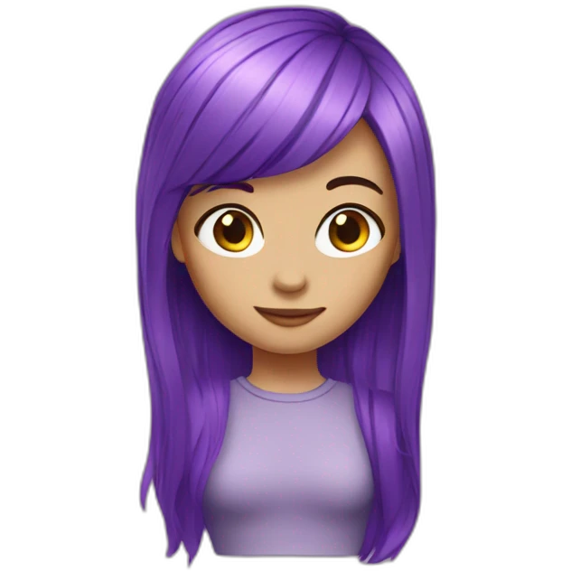 purple hair girl emoji
