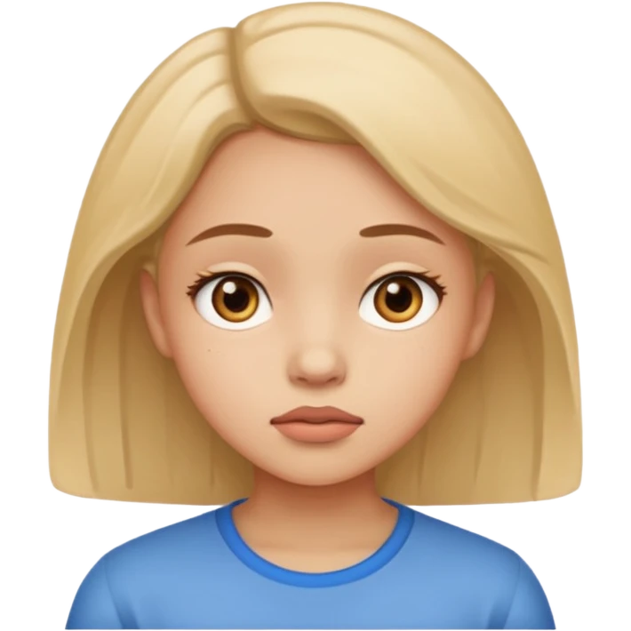 Girl, Questioning face emoji