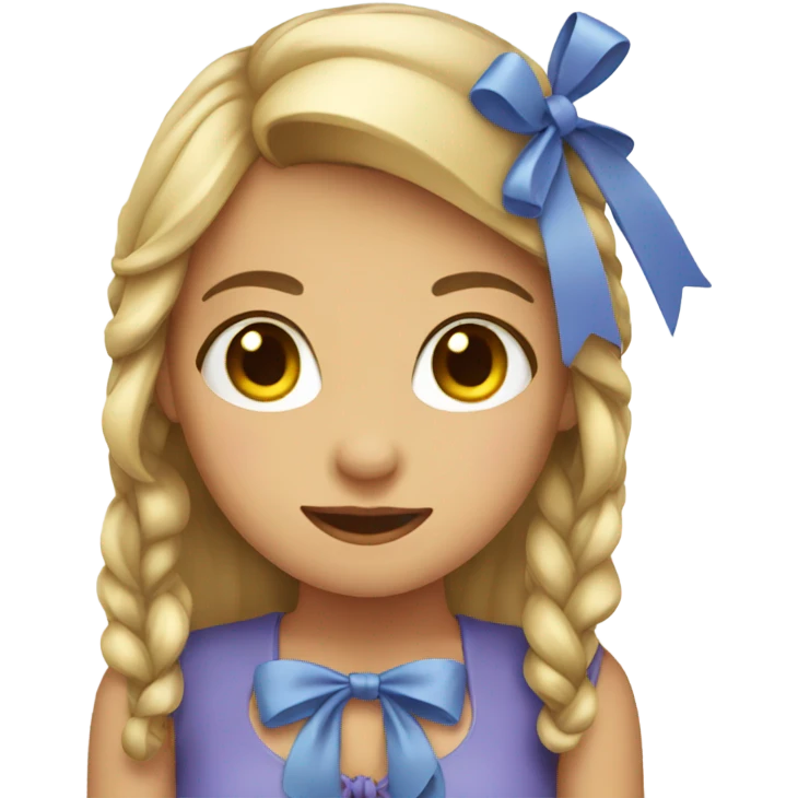 Girl with bow emoji