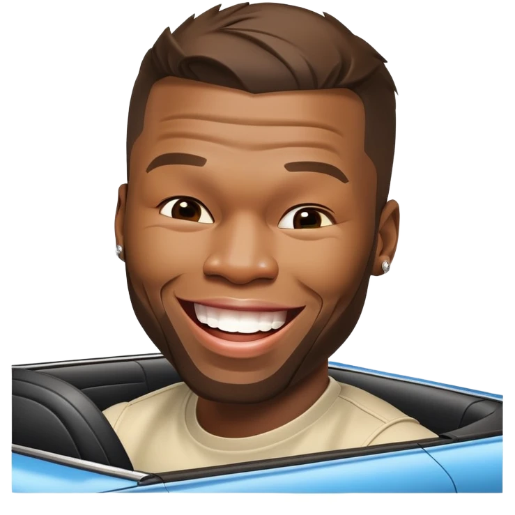 50 cent laughing in convertible  emoji