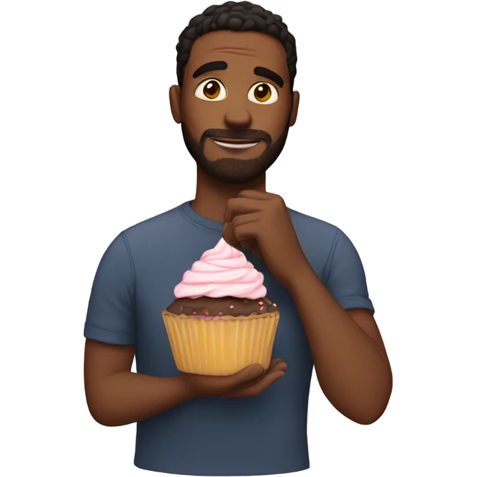 Chuck hugging a cupcake  emoji