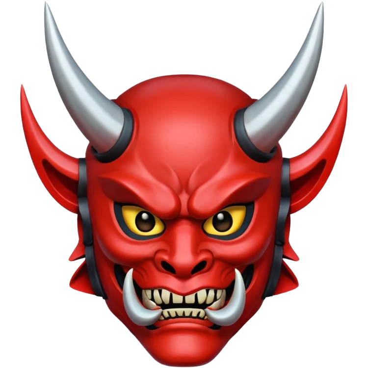  red samurai oni mask emoji