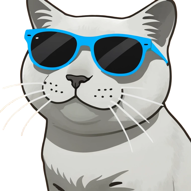 Cat with sunglasses emoji
