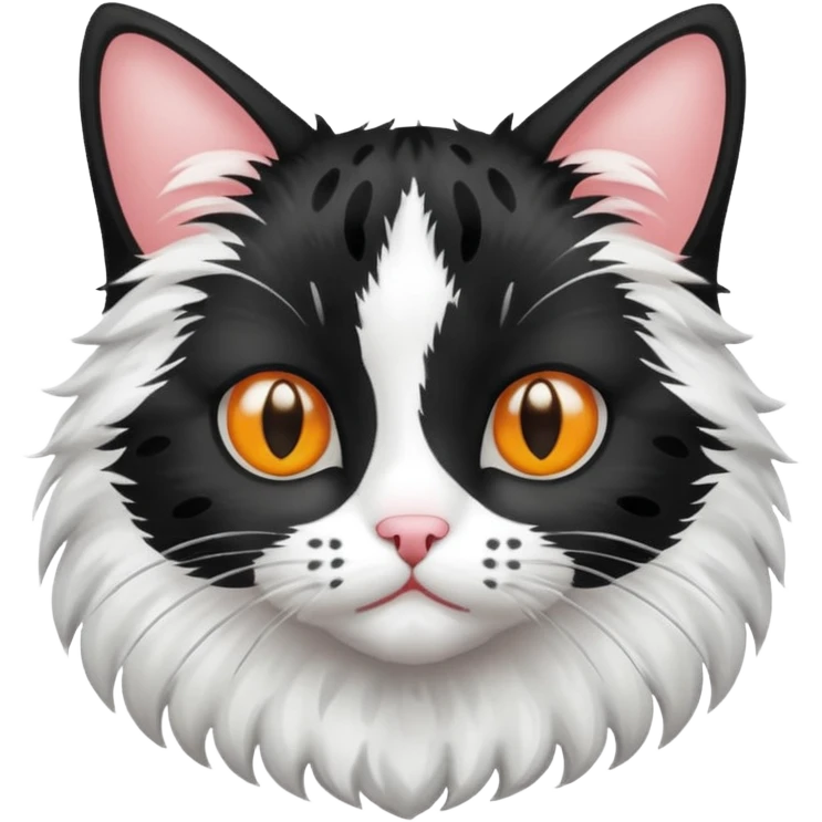 Black and White cat with spots emoji