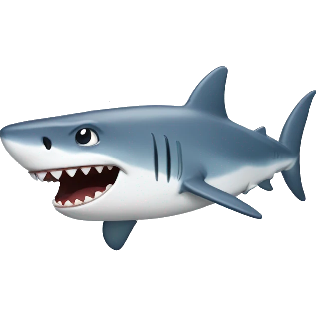 Crying shark emoji