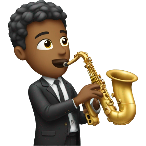 a man playing the saxophone emoji