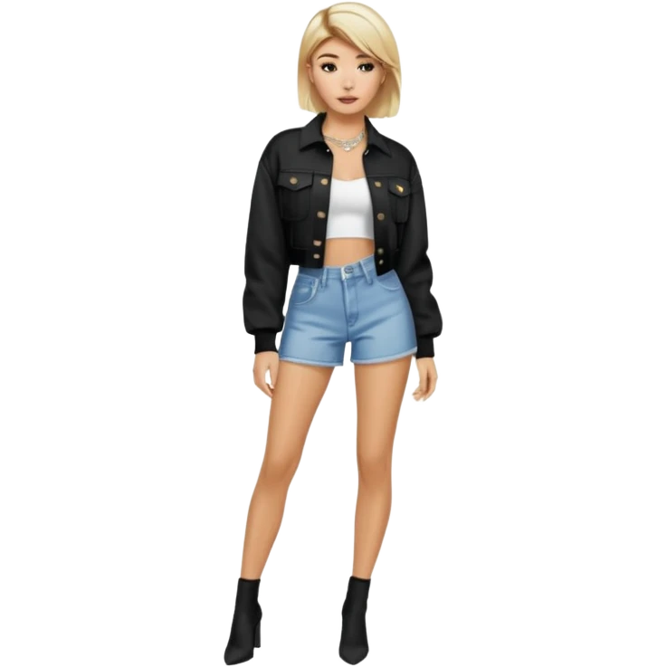 Hailey bieber cheveux court blond voir tout le corps  emoji