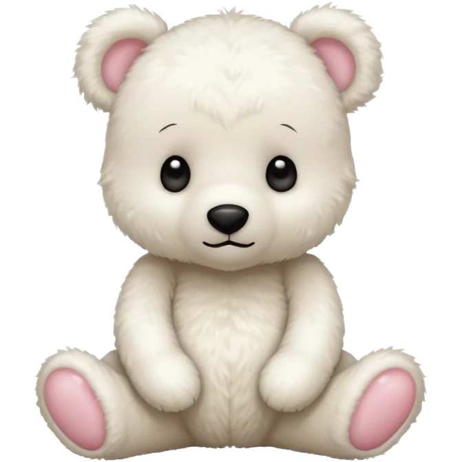 Oso de peluche blanco Adorable emoji