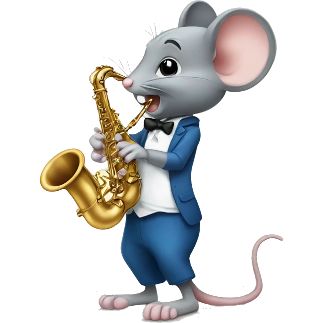 mouse playing saxophone emoji