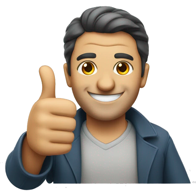 Smiling Turkish man showing thumbs up  emoji