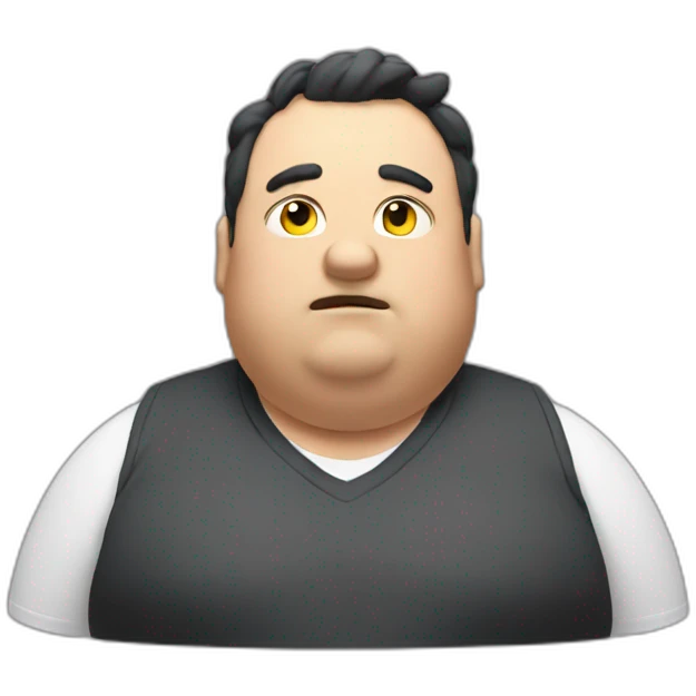 fat man in the style of discord emoji