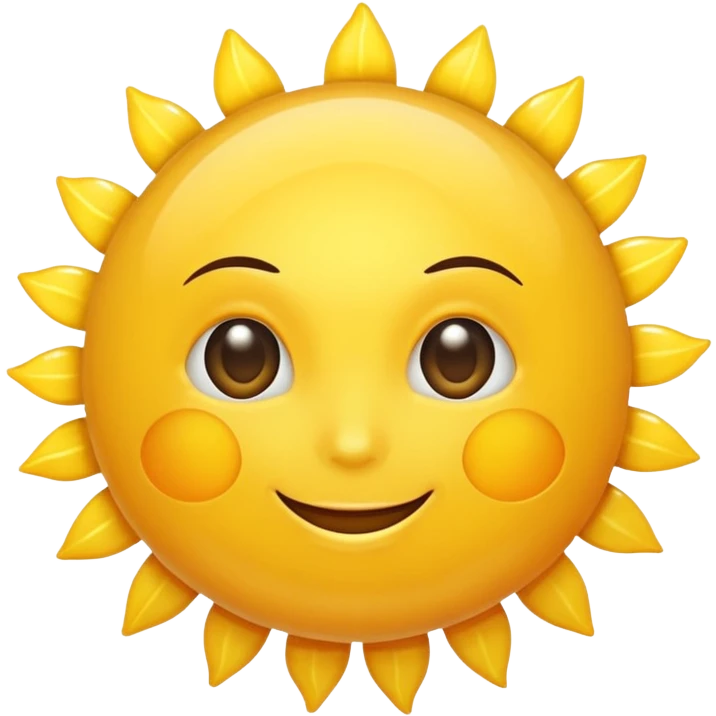 Sun no face emoji