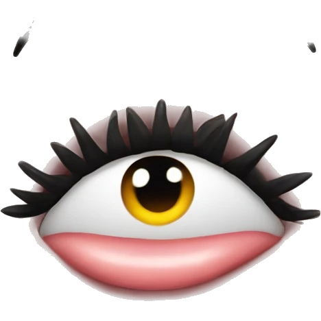 Emoji with lips and eyelashes  emoji