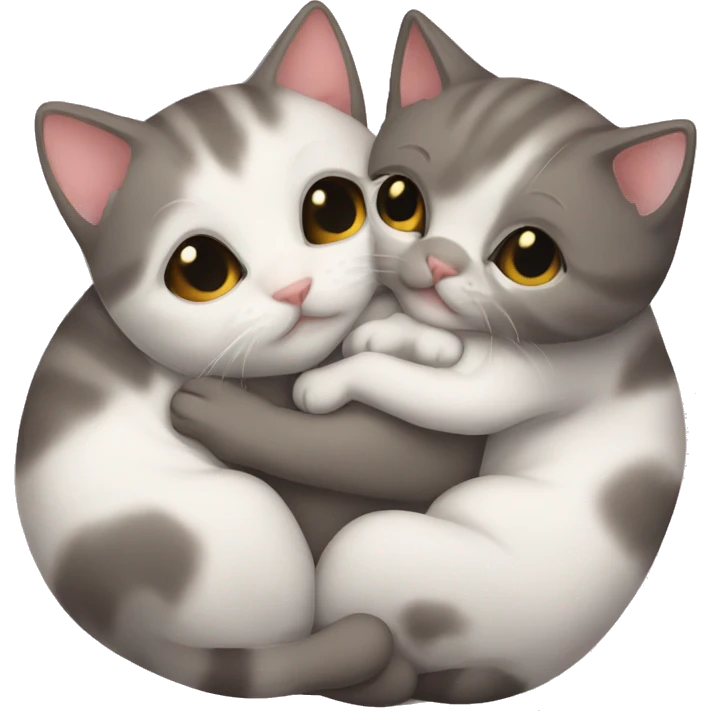 small kittens snuggeling emoji