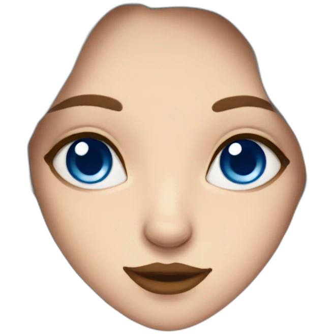 Half fox half human girl with blue eyes emoji