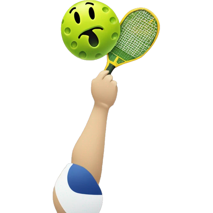 Pickleball giving a salute emoji