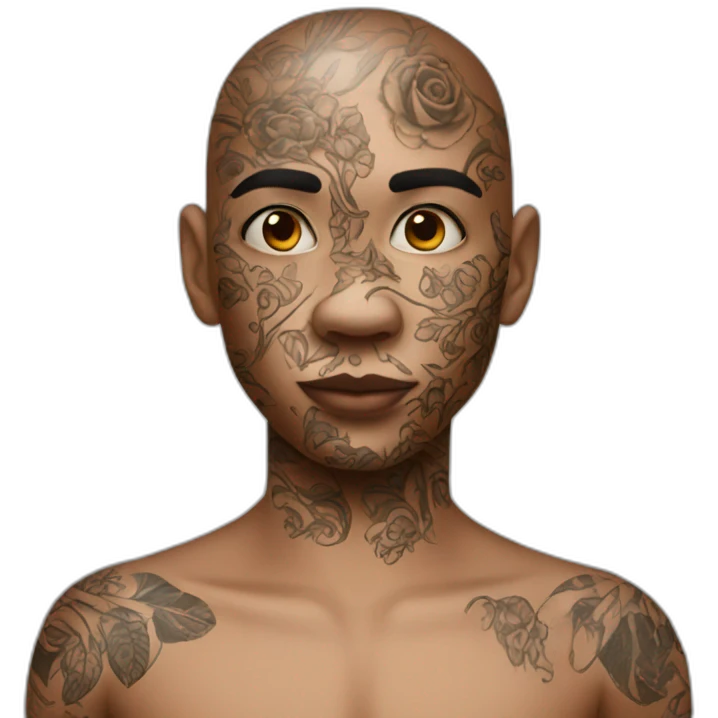 fake skin with tattoo emoji