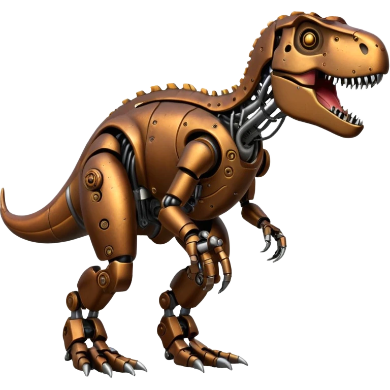 T-rex with robot parts emoji